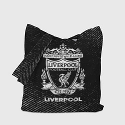 Сумка-шопер Liverpool с потертостями на темном фоне, цвет: 3D-принт