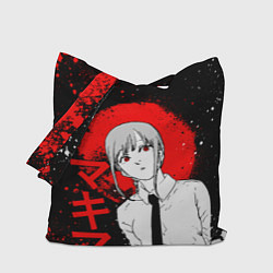 Сумка-шопер Человек-бензопила - манга - Макима, цвет: 3D-принт