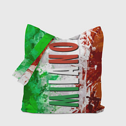 Сумка-шопер Флаг Италии - кляксы, цвет: 3D-принт