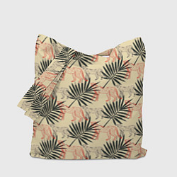 Сумка-шопер Пальмы и гепард узор, цвет: 3D-принт