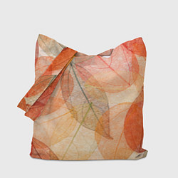 Сумка-шопер Осенние прозрачные листья, цвет: 3D-принт
