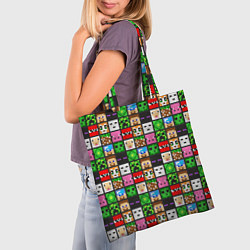 Сумка-шопер Minecraft - characters, цвет: 3D-принт — фото 2