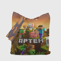 Сумка-шопер Артем Minecraft, цвет: 3D-принт