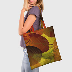 Сумка-шопер Осенние крупные листья, цвет: 3D-принт — фото 2
