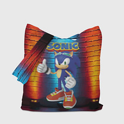 Сумка-шопер Sonic - Hedgehog - Video game - жест, цвет: 3D-принт