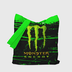 Сумка-шопер Monster energy green neon, цвет: 3D-принт