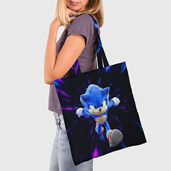 Сумка-шопер Sonic running, цвет: 3D-принт — фото 2