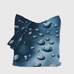 Сумка-шопер Капли воды на матовом стекле - текстура, цвет: 3D-принт