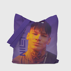 Сумка-шопер Niletto на фиолетовом фоне, цвет: 3D-принт