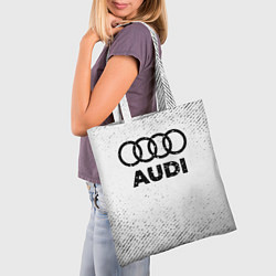 Сумка-шопер Audi с потертостями на светлом фоне, цвет: 3D-принт — фото 2