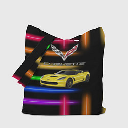 Сумка-шопер Chevrolet Corvette - гоночная команда - Motorsport, цвет: 3D-принт