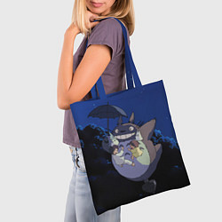 Сумка-шопер Night flight Totoro, цвет: 3D-принт — фото 2