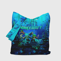 Сумка-шопер Minecraft water, цвет: 3D-принт