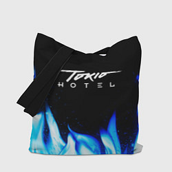 Сумка-шопер Tokio Hotel blue fire, цвет: 3D-принт