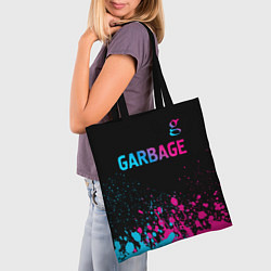 Сумка-шопер Garbage - neon gradient: символ сверху, цвет: 3D-принт — фото 2