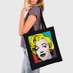 Сумка-шопер Ретро портрет Мэрилин Монро, цвет: 3D-принт — фото 2