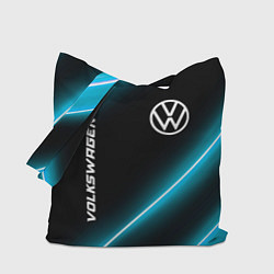 Сумка-шопер Volkswagen неоновые лампы, цвет: 3D-принт