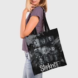 Сумка-шопер Slipknot black & white style, цвет: 3D-принт — фото 2