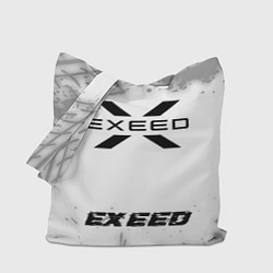 Сумка-шопер Exeed speed шины на светлом: символ, надпись, цвет: 3D-принт