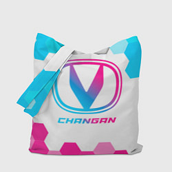 Сумка-шопер Changan neon gradient style, цвет: 3D-принт