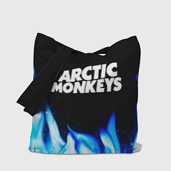 Сумка-шопер Arctic Monkeys blue fire, цвет: 3D-принт