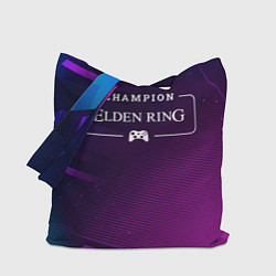 Сумка-шопер Elden Ring gaming champion: рамка с лого и джойсти, цвет: 3D-принт