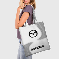 Сумка-шопер Mazda speed шины на светлом: символ, надпись, цвет: 3D-принт — фото 2