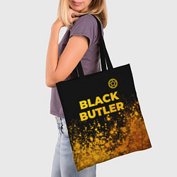 Сумка-шопер Black Butler - gold gradient: символ сверху, цвет: 3D-принт — фото 2