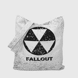 Сумка-шопер Fallout с потертостями на светлом фоне, цвет: 3D-принт