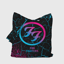 Сумка-шопер Foo Fighters - neon gradient, цвет: 3D-принт