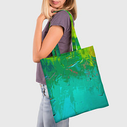 Сумка-шопер Абстрактные краски - текстура, цвет: 3D-принт — фото 2