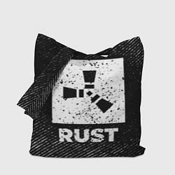 Сумка-шопер Rust с потертостями на темном фоне, цвет: 3D-принт