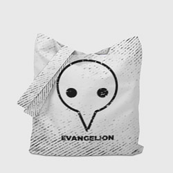 Сумка-шопер Evangelion с потертостями на светлом фоне, цвет: 3D-принт