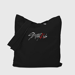 Сумка-шопер Stray Kids white logo, цвет: 3D-принт