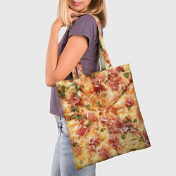 Сумка-шопер Вкусная пицца, цвет: 3D-принт — фото 2