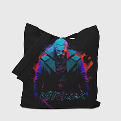 Сумка-шопер Witcher in neon style, цвет: 3D-принт