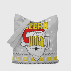 Сумка-шопер Свитер с пивом beerd, цвет: 3D-принт