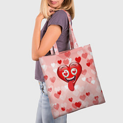 Сумка-шопер Безумное сердце, цвет: 3D-принт — фото 2