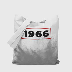 Сумка-шопер 1966 - в красной рамке на светлом, цвет: 3D-принт