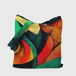 Сумка-шоппер Текстурированная цветная абстракция