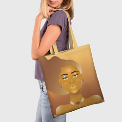 Сумка-шопер Golden girl, цвет: 3D-принт — фото 2