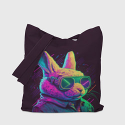 Сумка-шопер Модный кролик в очках, цвет: 3D-принт
