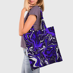 Сумка-шопер Фиолетовая абстракция, цвет: 3D-принт — фото 2