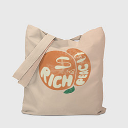 Сумка-шопер Рич пич - богатый персик, цвет: 3D-принт