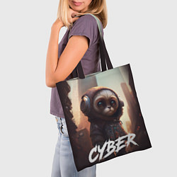 Сумка-шопер Cyber animal, цвет: 3D-принт — фото 2