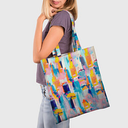 Сумка-шопер Живописные мазки краски, цвет: 3D-принт — фото 2