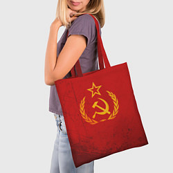 Сумка-шопер СССР серп и молот, цвет: 3D-принт — фото 2