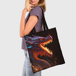 Сумка-шопер Огненный дракон, цвет: 3D-принт — фото 2