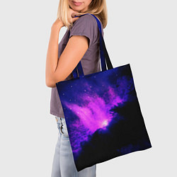 Сумка-шопер Неоновый туманный космос, цвет: 3D-принт — фото 2