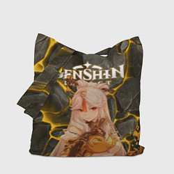 Сумка-шопер Нин Гуан на фоне монолита камня, цвет: 3D-принт